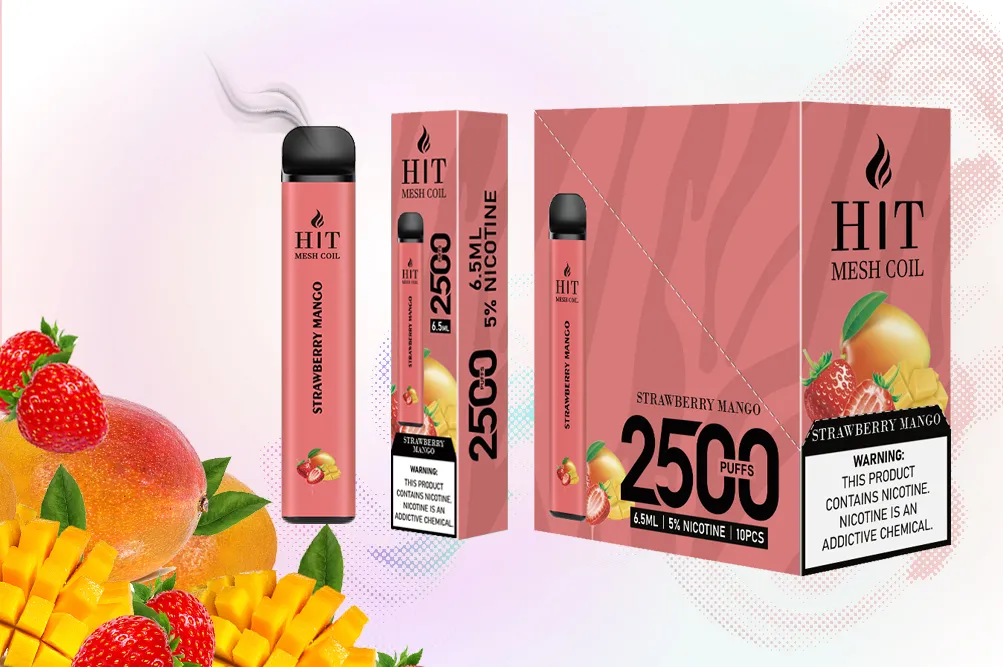 HIT Strawberry Mango Disposable Vape – 2500 Puffs | Mesh Coil