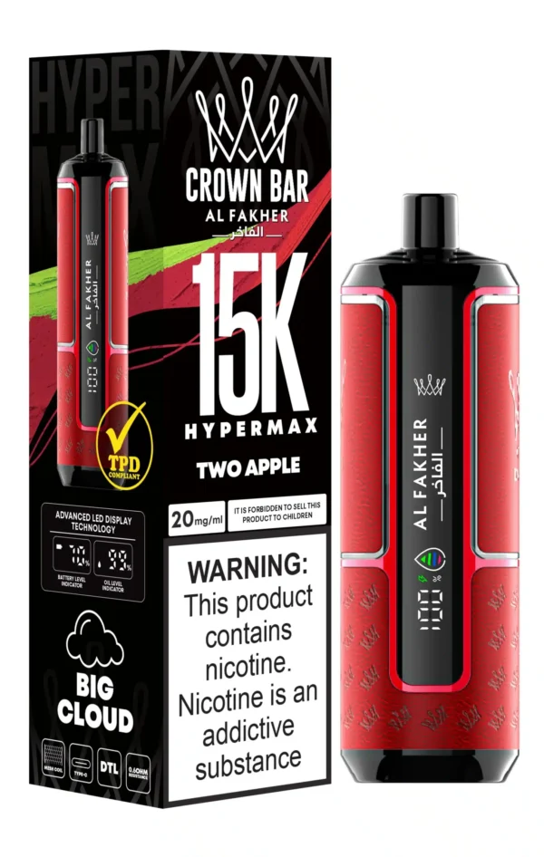 Crown Bar Two Apple Disposable 15000 Puffs