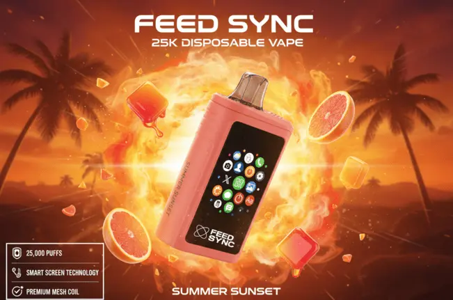 FEED Sync 25K Disposable Vape – Summer Sunset | Up to 25,000 Puffs