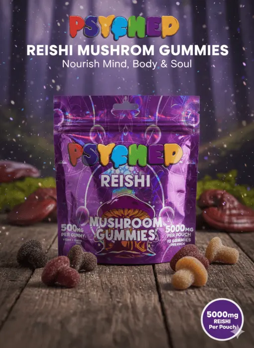 Psyched Reishi Mushroom Gummies | 5000mg Total per Pack