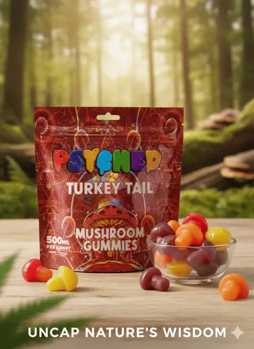 Psyched Turkey Tail Mushroom Gummies 5000mg