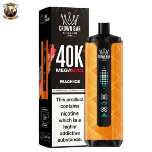 Crown Bar Mega Max 40K Disposable Vape – Peach Ice 6 mg 40K Puffs