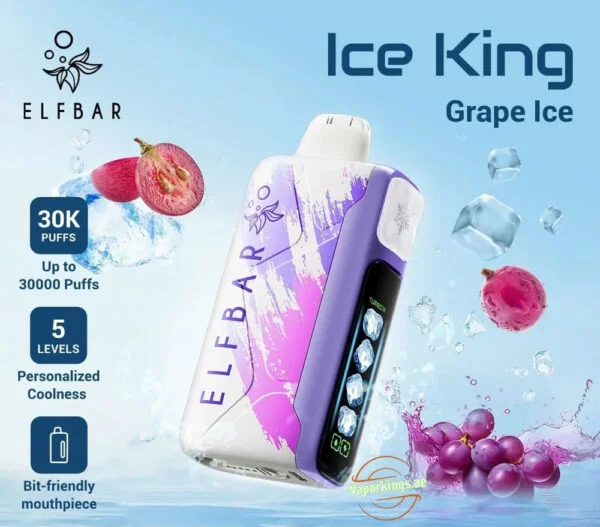 Elf Bar Ice King 30000 – Grape Ice – 50mg (30,000 Puffs)