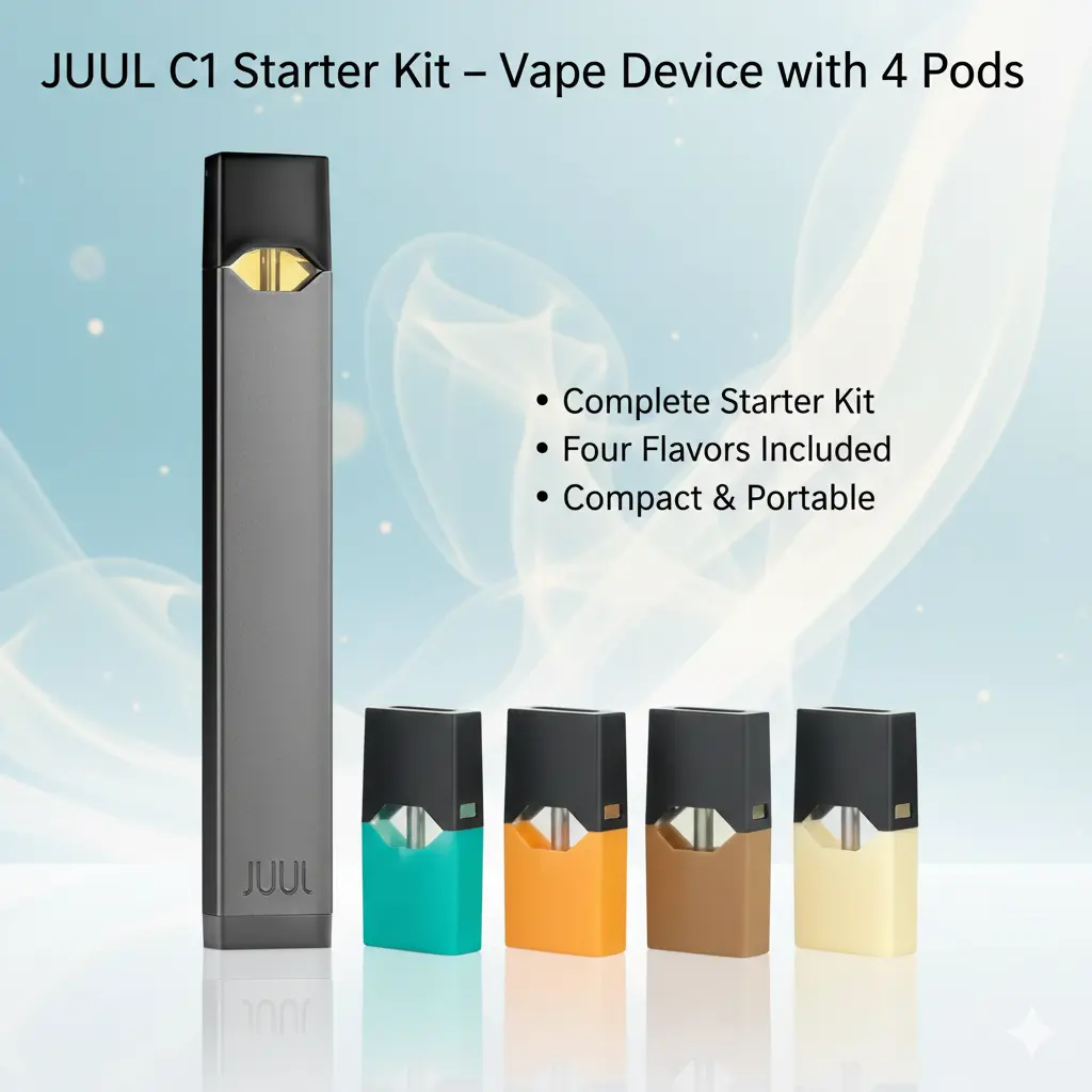 JUUL C1 Starter Kit – Vape Device with 4 Pods