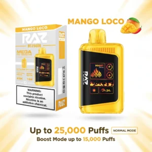 RAZ DC25000 Disposable Vape – Mango Loco Flavor