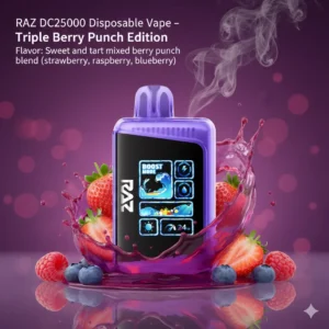 RAZ DC25000 Disposable Vape – Triple Berry Punch Edition