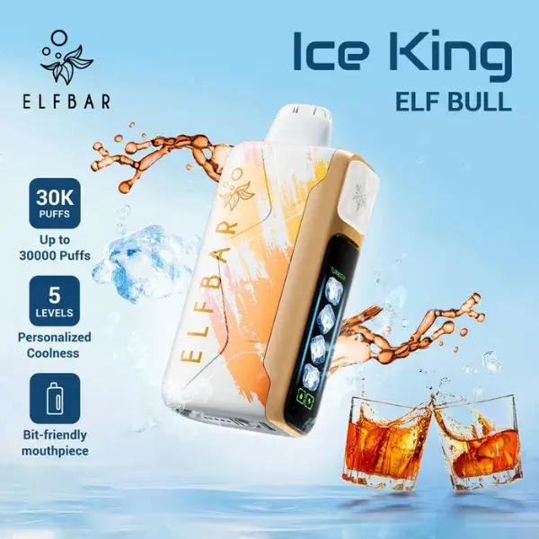Elf Bar Ice King Disposable Vape – ELF BULL 50mg (30,000 Puffs)